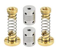 WMYCONGCONG 2 PCS Tr8x2 T8 Anti Backlash Spring Loaded Nut Elimination Gap Nut + 2 PCS Flexible Couplings 5mm to 8mm Stepper Motor Coupler for RepRap 3D Printer CNC Machine