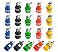 WMYCONGCONG 20 PCS Binding Post Banana 4mm Banana Socket Plug with Safety Protection Amplifier Terminal Plug Jack Connector