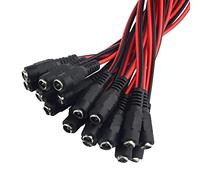 WMYCONGCONG 20 PCS Female DC Power Pigtail Female Cable Lead Plug 10in 2.1x5.5mm for CCTV DVR Camera…