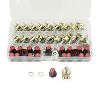 WMYCONGCONG 20 PCS Potentiometers 10K Ohm Volume Control Potentiometer 6 Pins Split Shaft Rotary Linear Dual Taper Audio B Type Potentiometer with Knob