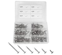 WMYCONGCONG 210 PCS 410 Stainless Steel #8 Wafer Head Phillips Self Drilling Screws Sheet Metal Tek Screws Assortment Kit, M4.2 * 13-M4.2 * 50
