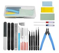 WMYCONGCONG 22 PCS Gundam Model Tools Kit, Model Basic Tools Kit, Hobby Building Tools Kit for Gundam Basic Model Assembling, Building and Repairing Blue