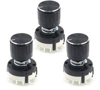WMYCONGCONG 3 PCS RS26 4P3T 4 Pole 3 Position Selectable Band Selector Rotary Switch with Knob