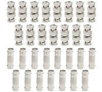 WMYCONGCONG 30 PCS BNC Barrel Connector BNC Female to Female Male to Male Coupler Adapter for CCTV Security Camera