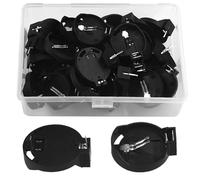 WMYCONGCONG 30 PCS CR2032 CR2025 Coin Button Cell Battery Holder Case, Black