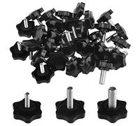 WMYCONGCONG 30 PCS M5 M6 M8 Star Hand Knob Tightening Screw, Thread Clamping Knob Quick Removal Replacement Parts with Nuts and Washers Stainless Steel Hex Nuts Star Knobs Assortment Kit