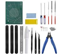 WMYCONGCONG 32 PCS Gundam Modeler Basic Tools Craft Set with a Plastic Case for Hobby Model Assemble Building Repairing and Fixing Green