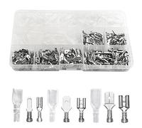 WMYCONGCONG 360 PCS 2.8mm 4.8mm 6.3mm Male Female Wire Spade Crimping Terminal with Insulating Sleeve Quick Splice Wire Terminals