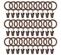 WMYCONGCONG 40 PCS 25mm Metal Curtain Rings with Clips, Drapery Clips with Rings, Decorative Window Curtain Hangers with Hooks Clip, 1 Inch Interior Diameter Eyelets
