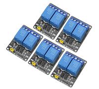WMYCONGCONG 5 PCS 2 Channel Relay Module DC 12V with Optocoupler Low Level Trigger Expansion Board Compatible with Raspberry Pi Arduino