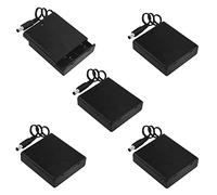 WMYCONGCONG 5 PCS 4 Solts 4x1.5V 6V AA Battery Holder Case Plastic Battery Storage Box with DC 5.5x2.1mm Male Plug