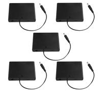 WMYCONGCONG 5 PCS 6AA Battery Holder, 6x1.5V 9V AA battery holder Case Plastic Battery Storage Box with On/Off Switch with 2.1mm x 5.5mm DC Plug for CCTV, DIY, Arduinos, motors