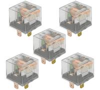 WMYCONGCONG 5 PCS DC 12V 80A 1NO SPST 4 Pin Relay Car w/Light Emitting Diodes Light Transparent Case for Car Truck Automotive