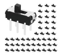 WMYCONGCONG 50 Pcs 6 Pin 2 Position DPDT Vertical Micro Slide Switch for for DIY Electronics Project
