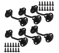 WMYCONGCONG 6 PCS Gate Hook and Eye Latch, Heavy Duty Cabin Hooks Stainless Steel Door Lock Hook with Screws for Closet Doors Window Door Fence, 75mm/3inch