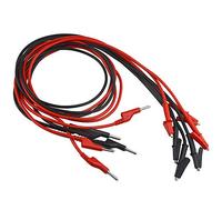 WMYCONGCONG 6 PCS Multimeter Test Leads 4mm Banana Plug to Alligator Clips Test Leads Double Ended Banana Plug Test Leads for Digital Multimeter 15A 3.3ft