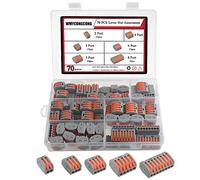 WMYCONGCONG 70 PCS Lever Nut Wire Connector Assortment Conductor Compact Wire Connectors Electrical Connectors 2/3/4/5/8 Port