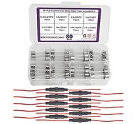 WMYCONGCONG 80 PCS Fast Blow Glass Fuses Assortment Kit 250 V 0.5A 1A 2A 3A 5A 8A 10A 15A, 10 PCS 6x30mm Inline Screw Type and Panel Mounted Screw Cap Fuse Holder