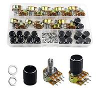 WMYCONGONG 18 PCS WH148 10K Ohm Variable Resistors Dual Turn Rotary Carbon Film Taper Potentiometer Volume Control Guitar Potentiometer