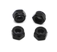 WMYDNXXT M2 M2.5 M3 M4 M5 M6 M8 M10 M12 M16 Black Carbon Steel Hex Nylon Insert Lock Nut Self-Locking Nylock Nut Locknut(M3 50pcs)