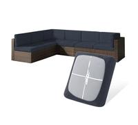 WMYYLX 8 Pack Outdoor Cushion Covers, 4 Pack Garden Stretch Cushion Covers With Straps, Washable Patio Seat Covers for L-shaped sofa, patio chair, sofa cushion cover, garden furniture
