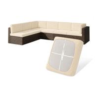 WMYYLX 8 Pack Outdoor Cushion Covers, 4 Pack Garden Stretch Cushion Covers With Straps, Washable Patio Seat Covers for L-shaped sofa, patio chair, sofa cushion cover, garden furniture