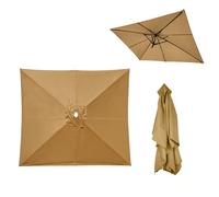 WMYYLX Parasol Replacement Canopy, Square Garden Umbrella Cover with 6 Ribs, 3X3m (Ø4,24m) UV Umbrella Replacement Canopy for Gardens, Balconies, Swimming Pools and Beaches
