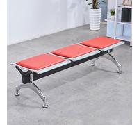 WMYYZYQ 3-Seat Reception Bench With Soft Cushion, Durable And Comfortable Seating Solution For Offices, Airports, Hospitals, And Public Spaces,Orange