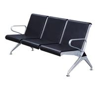 WMYYZYQ Durable 3Seater Waiting Room Bench with Armrests & BacksComfortable Reception Chairs for Conference Rooms Airports Banks Hospitals Salons,Black