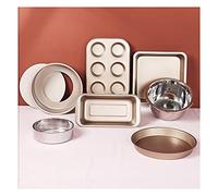 WMYYZYQ Kitchen Utensils Cake Pan Bakeware Mold Set 7 Pieces Kitchen Baking Tools Set With Baking Pan Toast Mould Pizza Pan Cupcakes Muffins Tins Non Stick