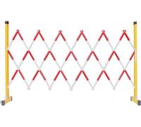 WMYYZYQ Mobile Barricade, Retractable Barricade Fence Guardrail, Isolate The Crowd Blocking Area, Suitable For Airport Outdoor Expandable Metal Barricade,Red-1.2 * 7m