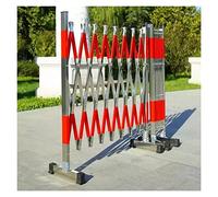 WMYYZYQ Retractable Traffic Barricade,Industrial Metal Driveway Fence With Casters, Expandable Garage Construction Shopping Mall Road Scissor Gate, 1.2m High,1.2x7m Red