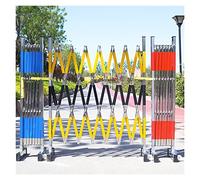 WMYYZYQ Retractable Traffic Barricade,Industrial Metal Driveway Fence With Casters, Expandable Garage Construction Shopping Mall Road Scissor Gate, 1.2m High,1.2x6m Yellow