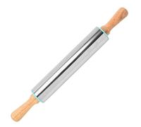 Wmzjnljy 1pc 44cm Stainless Steel Rolling Pin Non-Stick Pastry Dough Roller for Fondant for Baking Cookie Chapati Pastry Pizza Pie Crust(Z138-1)