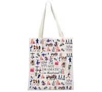 Wmzjnljy 1pc Broadway Character Musical Tote Bag Theatre Fans Gift - I'm Not Dramatic I'm Theatrical Musical Makeup Pouch Broadway Musical Theatre Gift Tote(Z147-1)