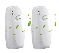 Wmzjnljy 2pcs Automatic Air Freshener Spray Dispenser Commercial and Home Use Wall Mounted or Free Standing Adjustable Fragrance Aerosol Sprayer for Home, Indoor, Bathrooms, Offices, Hotels (Z99-2)