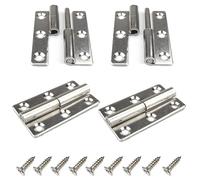 Wmzjnljy 4pcs 3" Lift Off Door Hinges Detachable Rising Butt Lift Off Door Hinge Small Slip Joint Flag Hinges (2pcs Right Handed+2pcs Left Handed)(Z112-4)