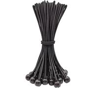 WMZOBH Tarpaulin Bungee Balls 10 Inch, 25 Pcs Bungee Cord with Balls Waterproof, Small Bungee Cords Heavy Duty, Short, Elastic, Tie-Down, Adjustable Flag Bungees (Black)