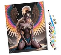 WMZPOY DIY Paint by Numbers Winged War God with Paint Brushes and Acrylic Painting Kit 16x20 Inch for Kids and Adults Beginner Gifts-Frameless