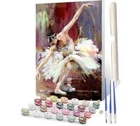 WMZPOY Framless Paint by Numbers Kits for Adults Children Seniors Junior Beginner Acrylics DIY Ballet Oil Painting Kits Linen Material16x20 inch