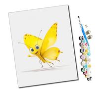 WMZPOY Paint by Numbers Flying Lemon Fairies Abstract for Adults and Kids DIY Oil Painting Gift Kits Pre-Printed Canvas Art Home Decoration 16x20 inch Frameless