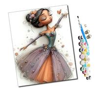 WMZPOY Paint by Numbers Kits for Adults Beginner Dancing Candy Fairies DIY Oil Painting for Adults on Canvasfor Home Bedroom Living Room Wall Decor Gifts Frameless