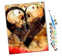 WMZPOY Paint by Numbers Kits for Adults Beginner Skeleton Eternal Lover DIY Oil Painting for Adults on Canvasfor Home Bedroom Living Room Wall Decor Gifts Frameless