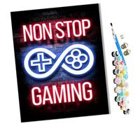 WMZPOY Paint by Numbers Kits for Adults Glowing Word Wall Game 001 (1) Kits for Beginner Acrylic Oil Hand Painting Kits for Home Decor Without Frame 16X20inch-frameless