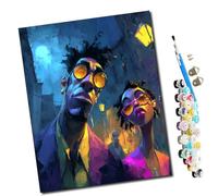 WMZPOY Paint by Numbers Kits for Adults The Night was Hazy Kits for BeginnerAcrylic Oil Hand Painting Kits for Home Decor Without Frame 16X20inch-frameless