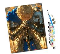 WMZPOY Paint by Numbers Kits for Adults The Prayer of The Armored Knight Kits for BeginnerAcrylic Oil Hand Painting Kits for Home Decor Without Frame 16X20inch-frameless