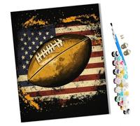 WMZPOY Paint by Numbers Rugby Star Abstract for Adults and Kids DIY Oil Painting Gift Kits Pre-Printed Canvas Art Home Decoration 16x20 inch Frameless