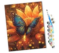 WMZPOY Paints by Numbers for Adult Butterflies and Flowers 6 Kits for Beginners Adults DIY Art Decor Hand Painted Painting Creative Gift Home Decoration 16x20 inch Frameless