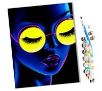 WMZPOY Paints by Numbers for Adult Neon Phantom 1 Kits for Beginners Adults DIY Art Decor Hand Painted Painting Creative Gift Home Decoration 16x20 inch Frameless