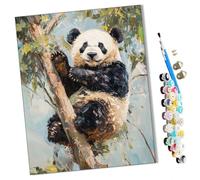 WMZPOY Paints by Numbers for Adult Panda on The Tree Kits for Beginners Adults DIY Art Decor Hand Painted Painting Creative Gift Home Decoration 16x20 inch Frameless